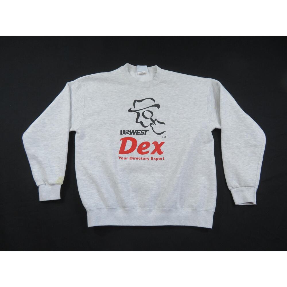 USWest Dex Sweatshirt, Your Directory Expert Gray Lee Sz L 1990s